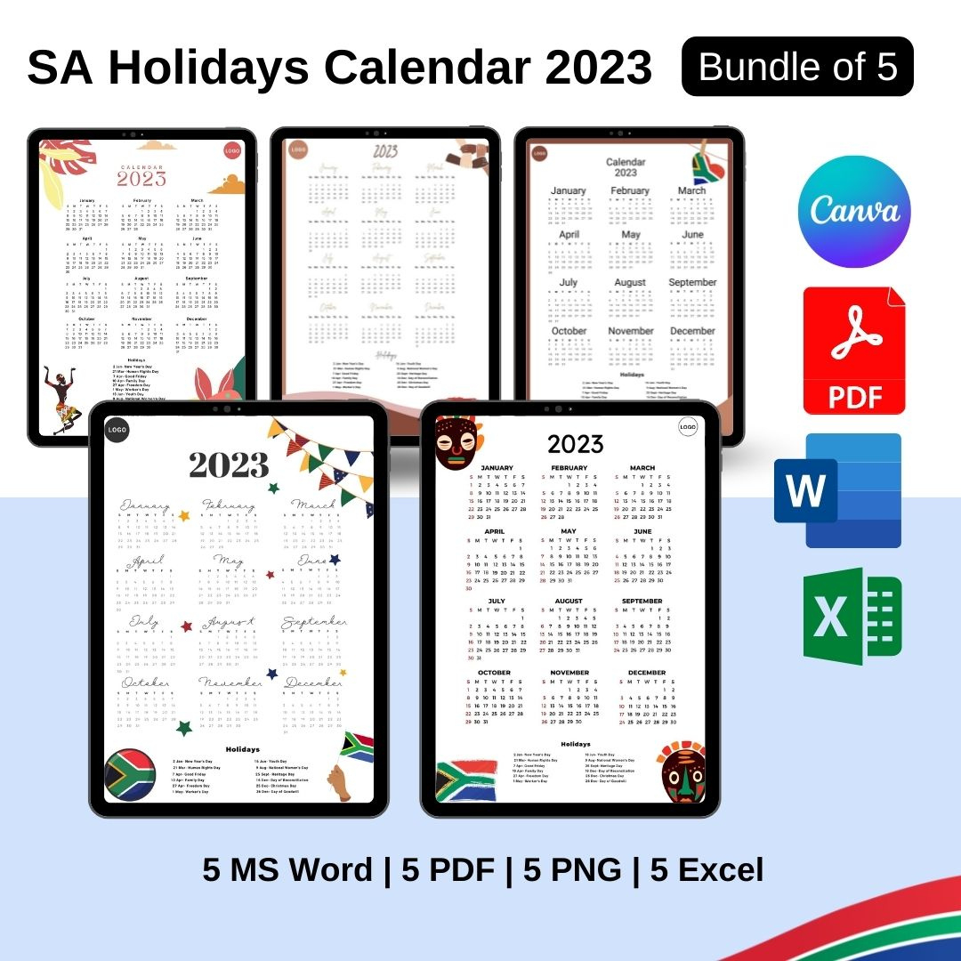 South Africa 2025 Calendar With Holidays | Download Now for Printable Calendar 2025 With Public Holidays South Africa