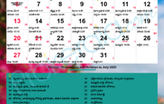 Telugu Calendar 2025, July with Chicago Telugu Calendar July 2025