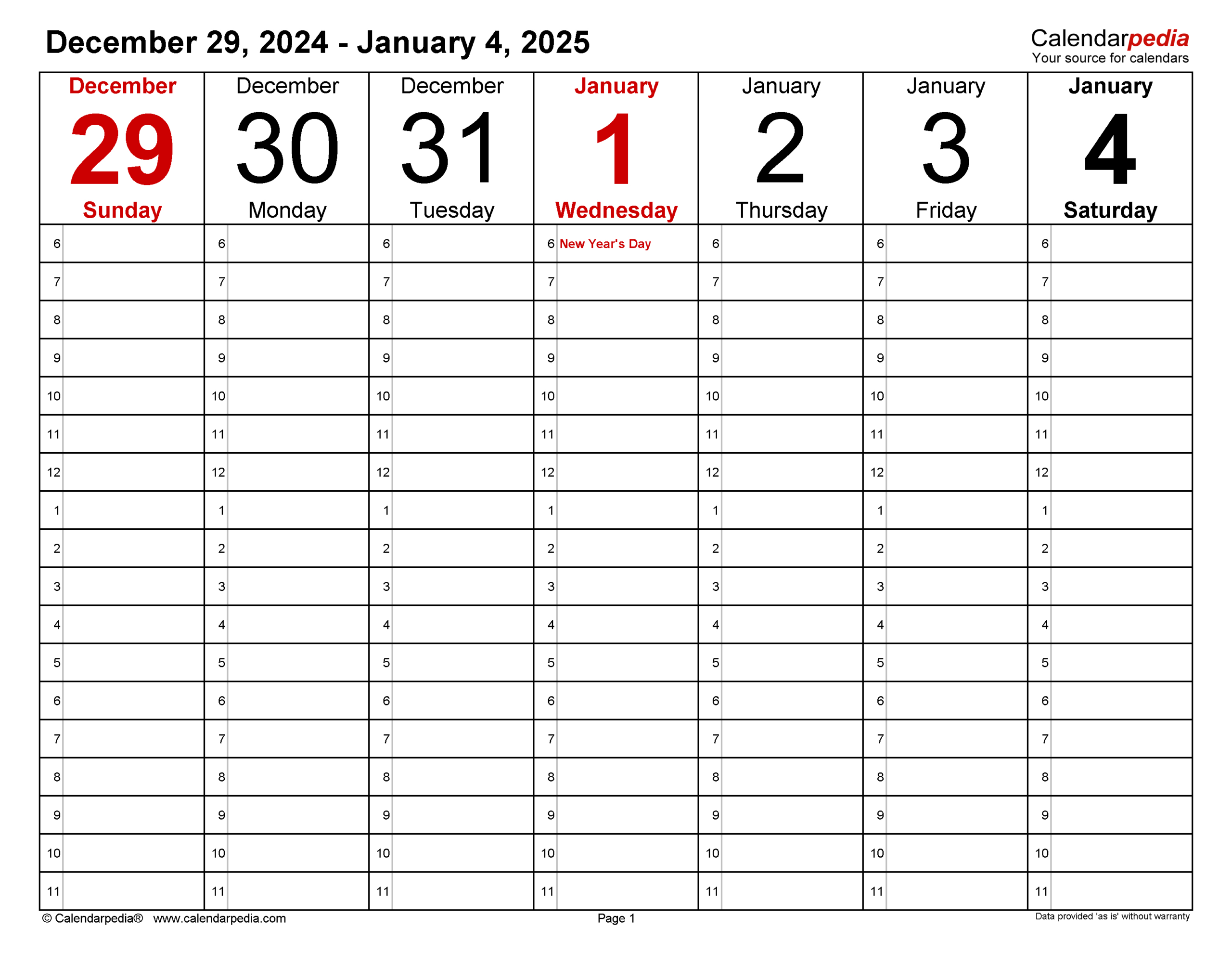 Weekly Calendars 2025 For Pdf - 12 Free Printable Templates inside Printable Calendar 2025 Weekly