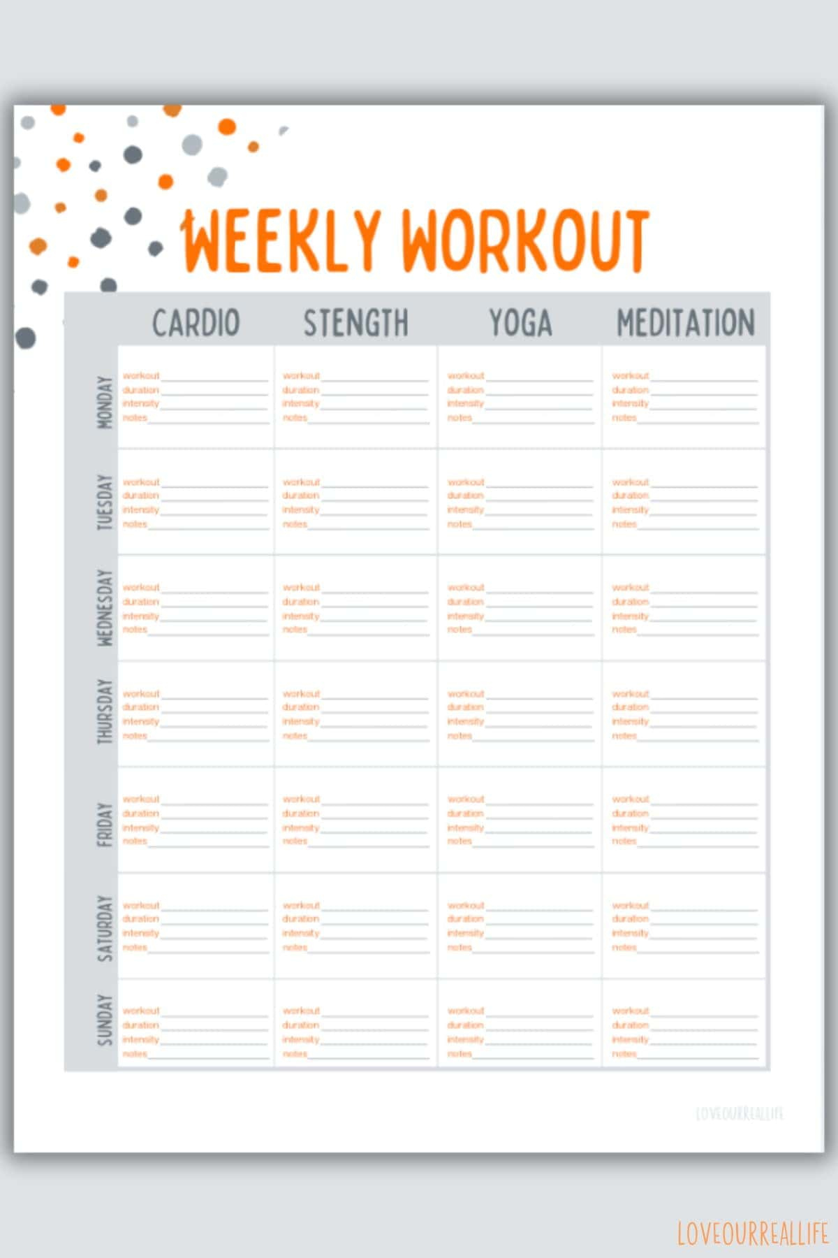 Workout Calendar Template: Achieve Your Fitness Goals ⋆ Love Our pertaining to Workout Calendar 2025 Printable