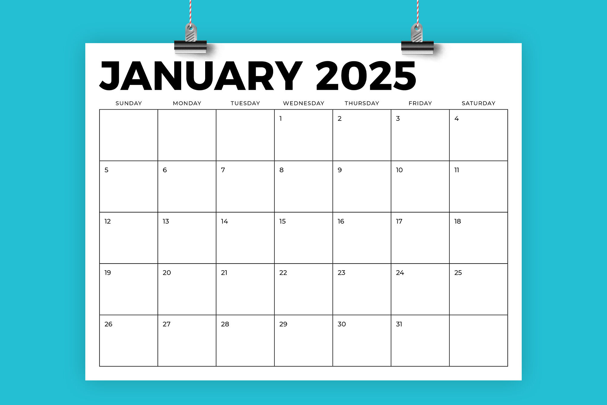 2025 8.5 X 11 Inch Calendar Templaterunning With Foxes in Printable Calendar 2025 Cyprus