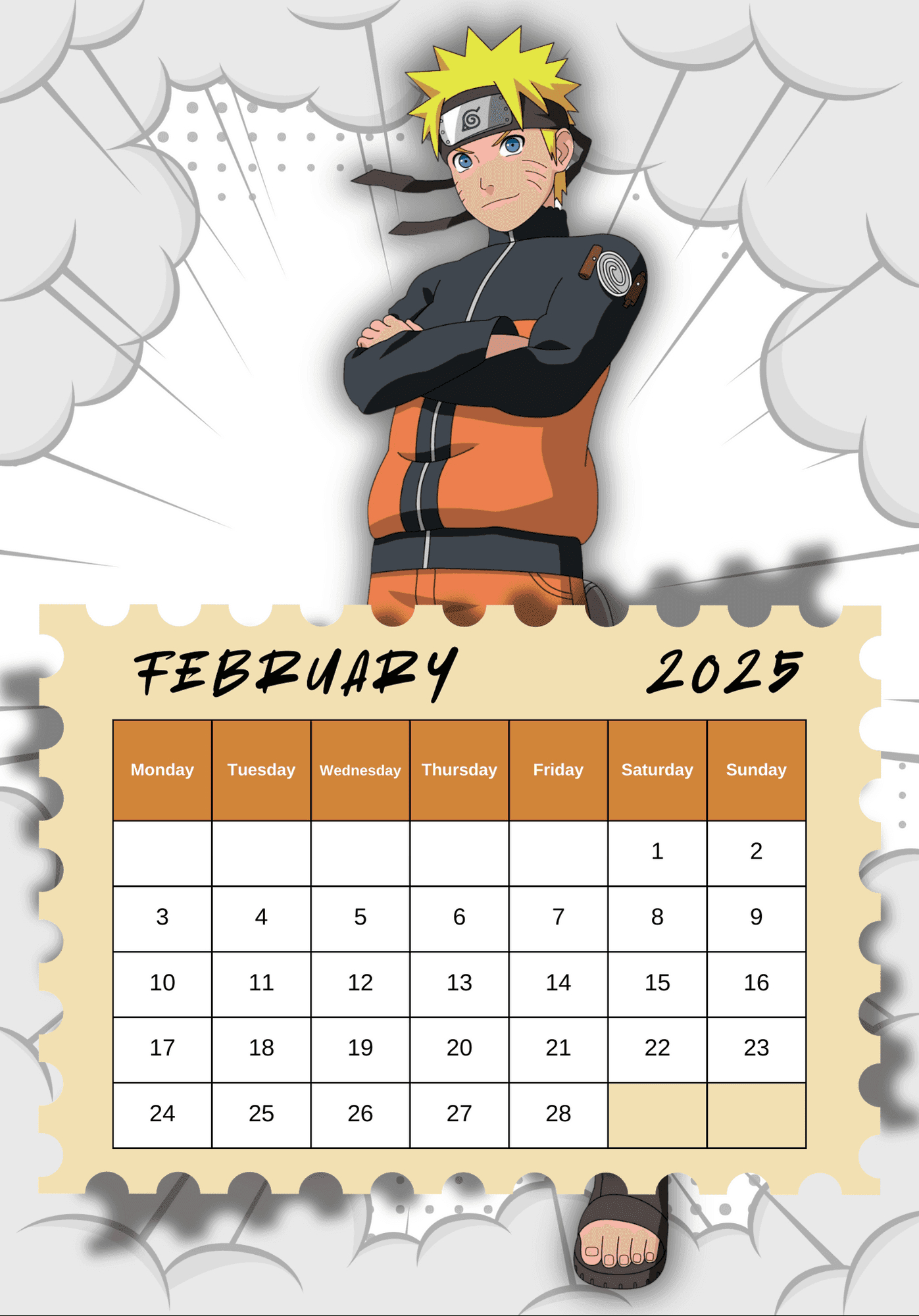 2025 Anime Calendarprodiodigitals - Raket.ph regarding Anime Calendar 2025 Printable