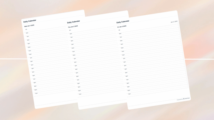 Free Blank Calendar Printable 2025