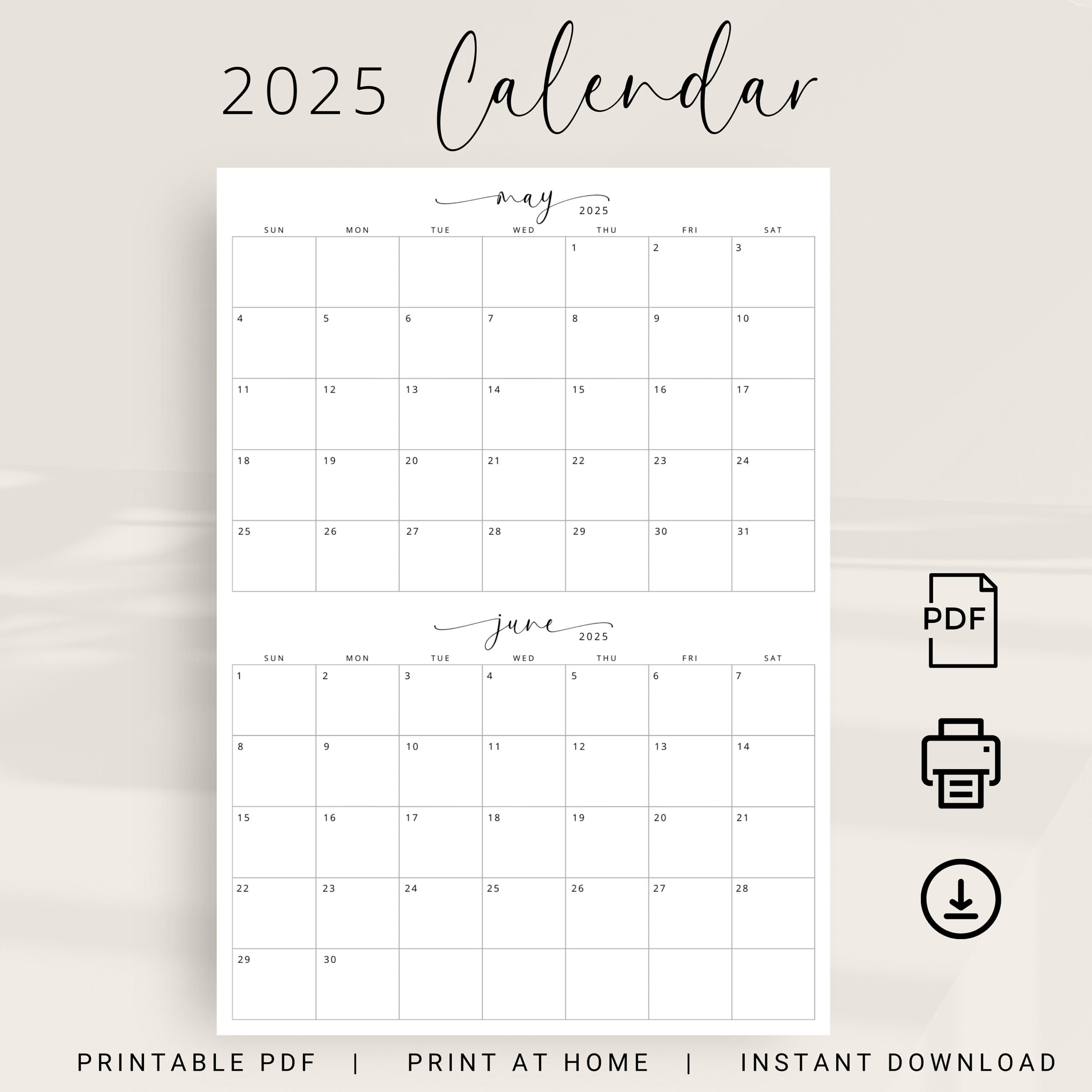 2025 Calendar 2 Months Per Page Calendar 2025 Planner Wall pertaining to Free Printable Calendar 2025 2 Months Per Page