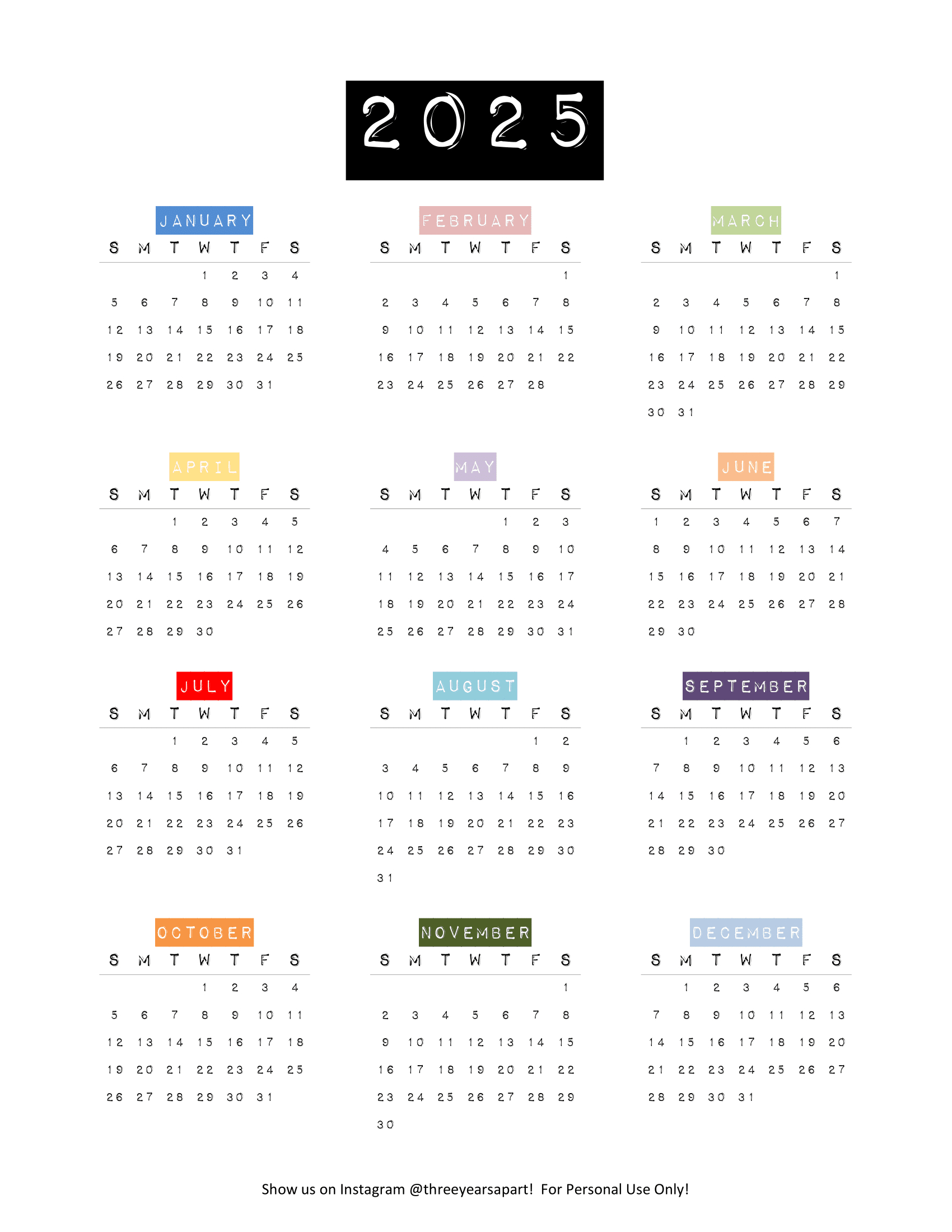 2025 Calendar Free Printable | Bullet Journal And Planner Free regarding August Bullet Journal Calendar 2025
