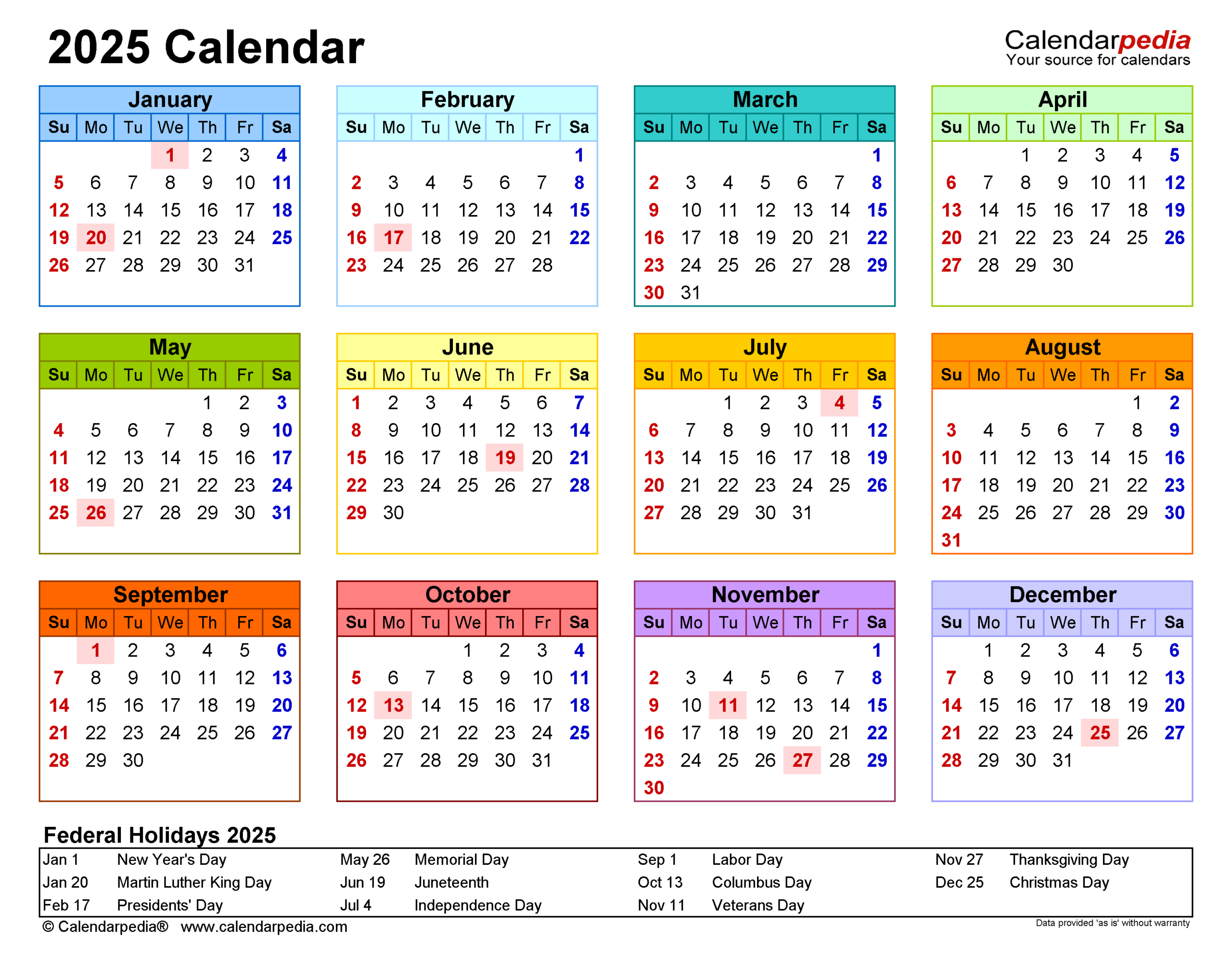 2025 Calendar - Free Printable Pdf Templates | Calendarpedia regarding 2025 Big Calendar Printable