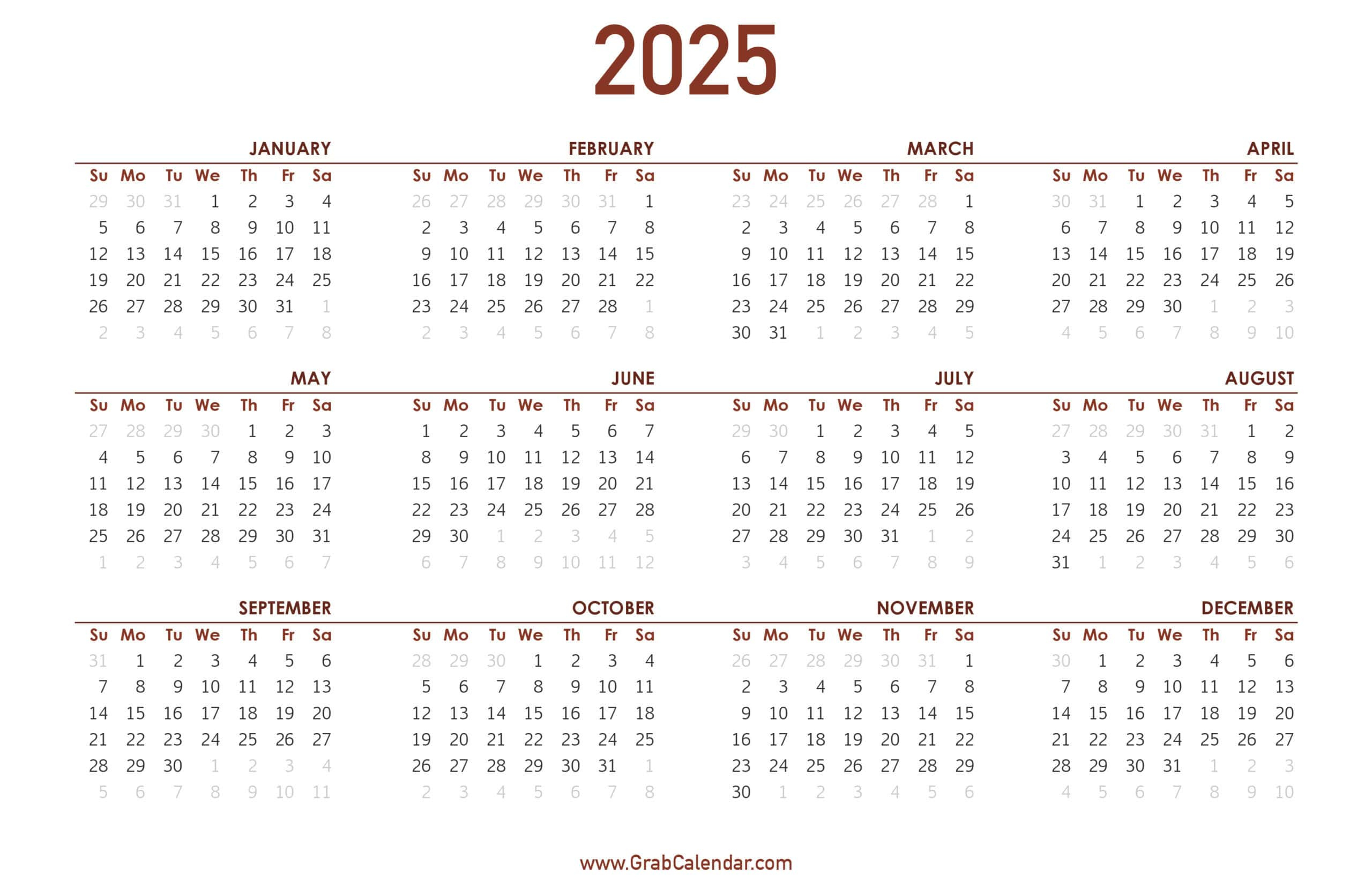 2025 Calendar - Grab Calendar inside August to December 2025 Calendar