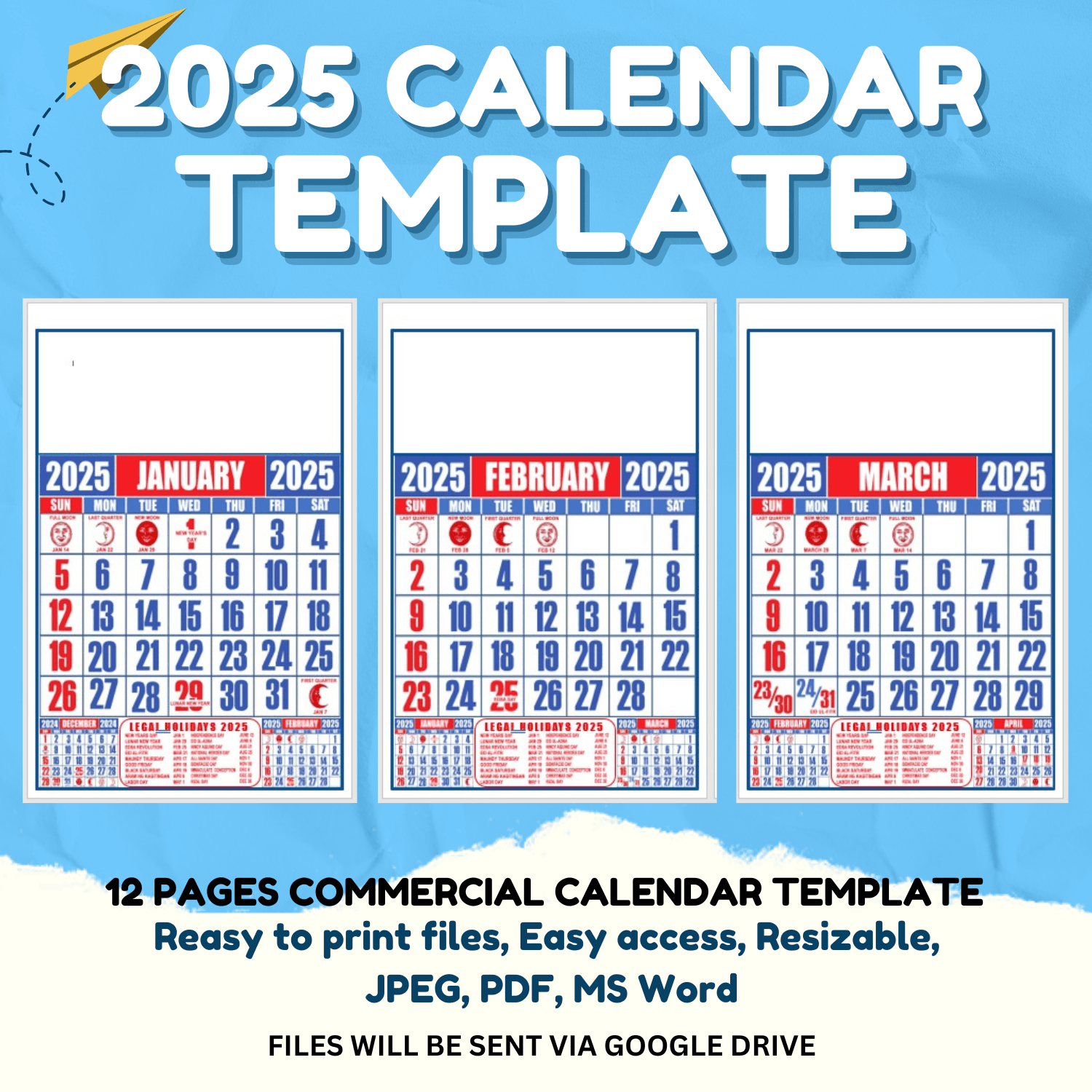 2025 Calendar Templatestheprintedpapershoppe - Raket.ph in Printable Calendar 2025 Philippines Word