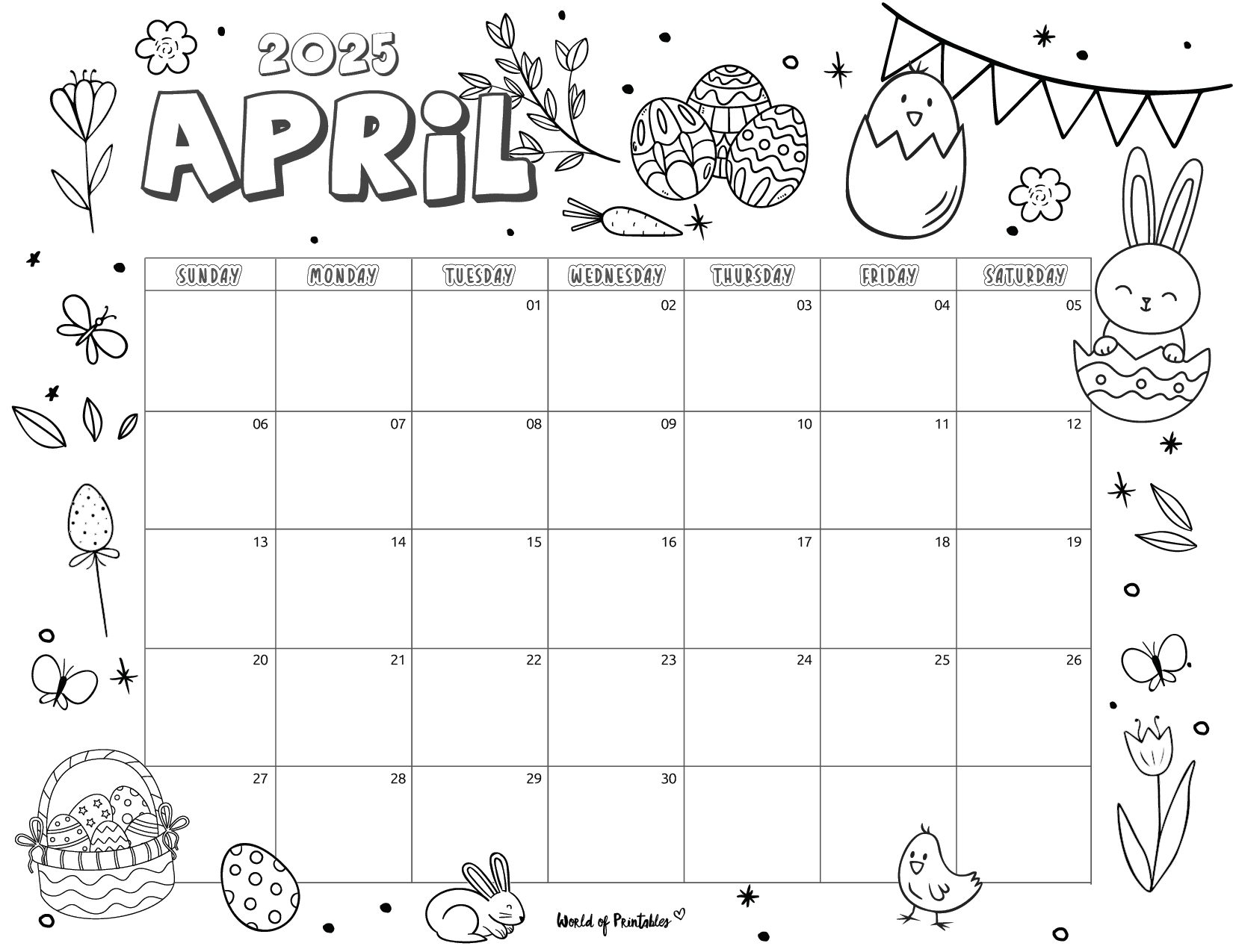 2025 Coloring Calendar - Free Printables - World Of Printables inside Free Printable Coloring Calendar 2025 For Adults