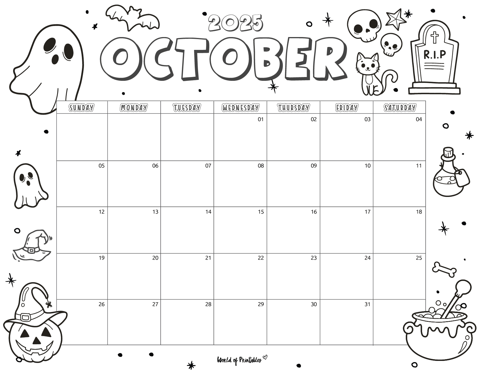 2025 Coloring Calendar - Free Printables - World Of Printables with regard to 2025 Printable Coloring Calendar
