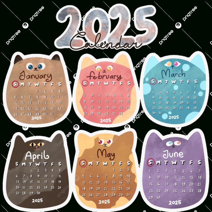 Free Printable Cat Calendar 2025