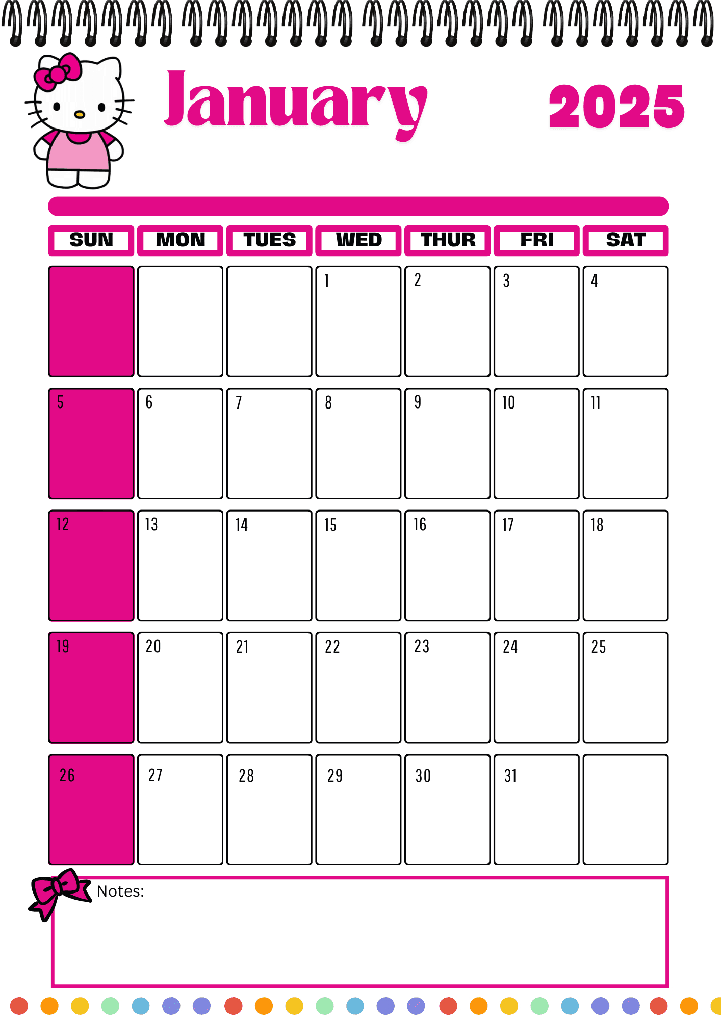 2025 Hello Kitty Calendarhoneynavarrete - Raket.ph within Printable Hello Kitty Calendar 2025