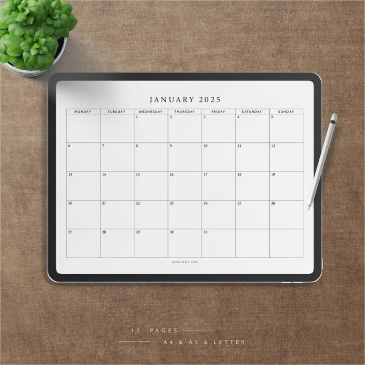 Printable Calendar 2025 Winzip