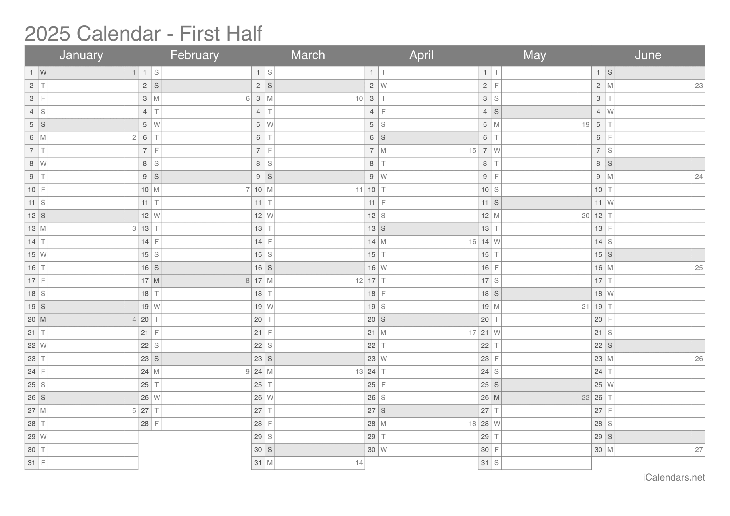 2025 Printable Calendar - Pdf Or Excel intended for Printable Calendar 2025 Excel