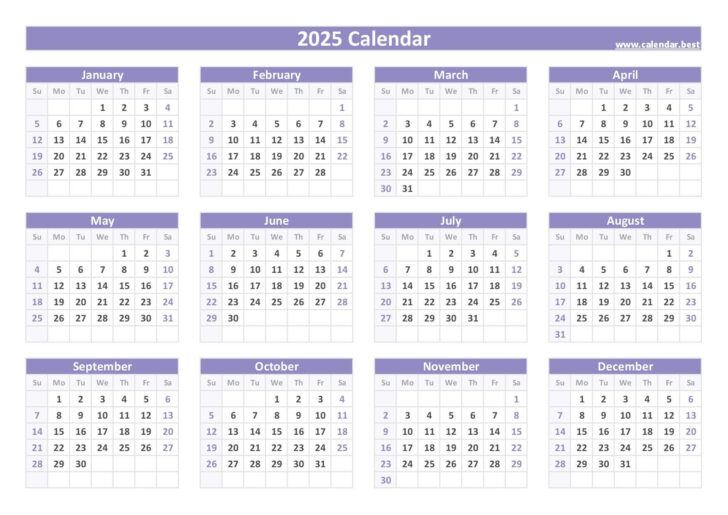 Free Printable Calendar 2025 Canada Download