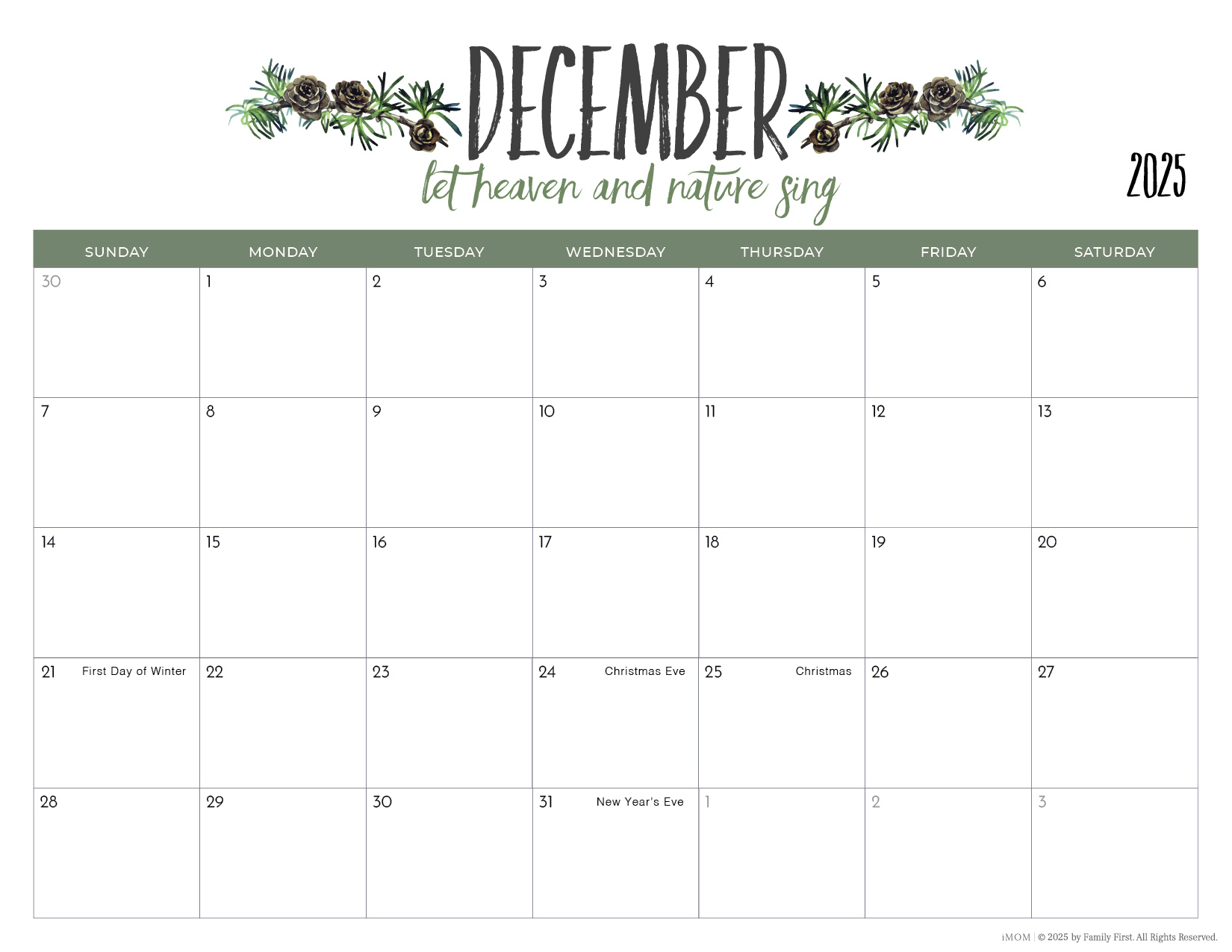 2025 Printable Calendars2025-2026 Printable Calendars For Moms - Imom with Printable Calendar 2025 Imom