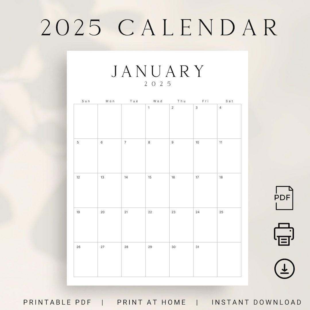 2025 Printable Kalender 2025 Monatsplaner Hochformat 2025 Luxe regarding Monthly Calendar 2025 Printable Portrait