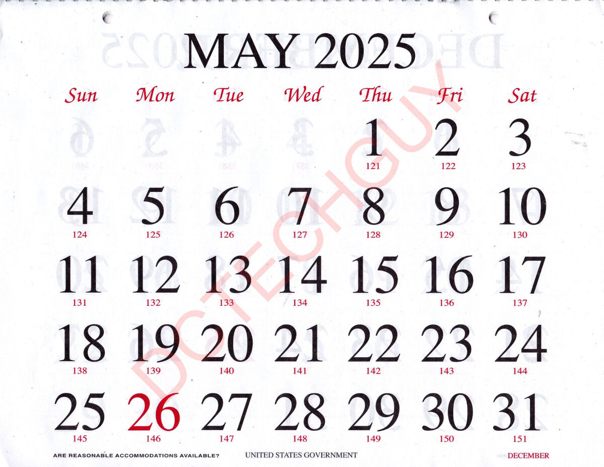2025 Us Government Wall Calendar (Single) Nsn 7501-01-664-9508 within 2025 United States Government Calendar Printable