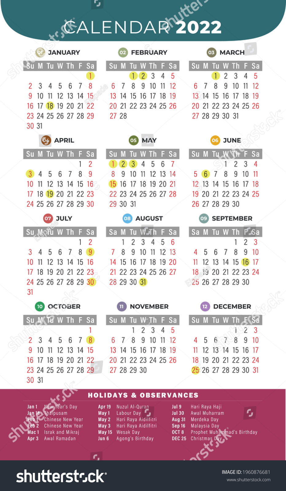 57 Malaysia Planner Stock Vectors And Vector Art | Shutterstock for Free Printable Calendar 2025 Malaysia Public Holiday