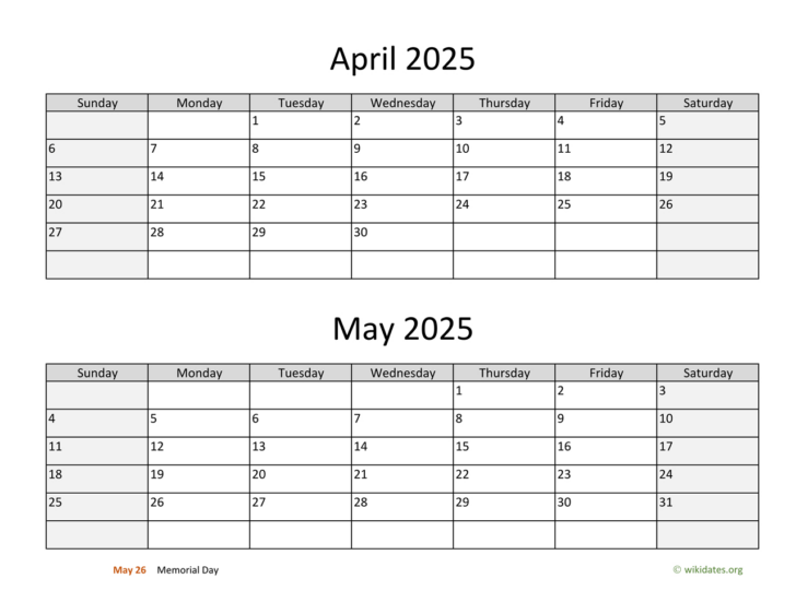 May Printable Calendar 2025 Wiki