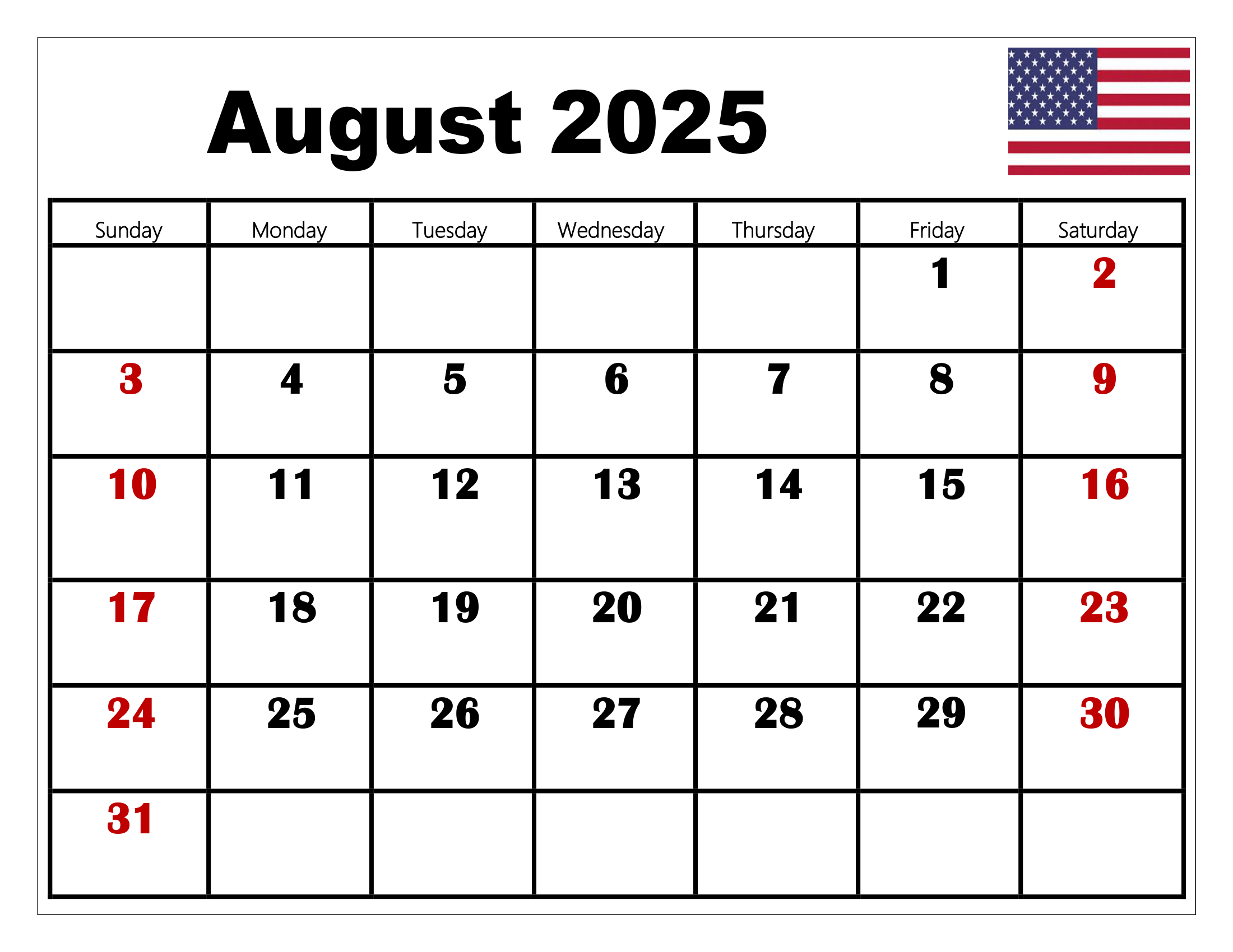 August 2025 Calendar Printable Pdf Template With Holidays pertaining to August 2025 Calendar with Holidays