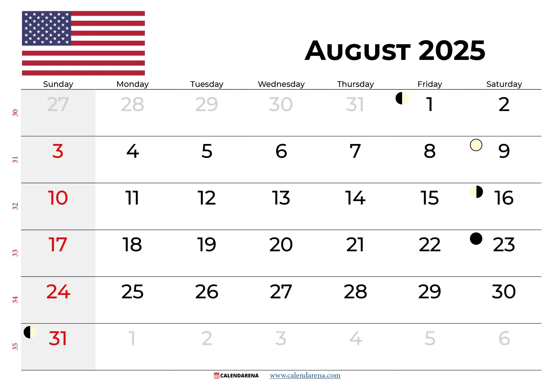 August 2025 Calendar With Holidays for Show August 2025 Calendar