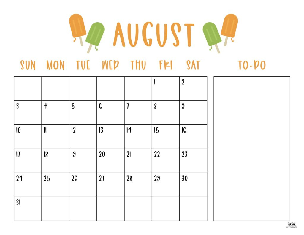 August 2025 Calendars - 107 Free Printables | Printabulls for Show Me August Calendar 2025