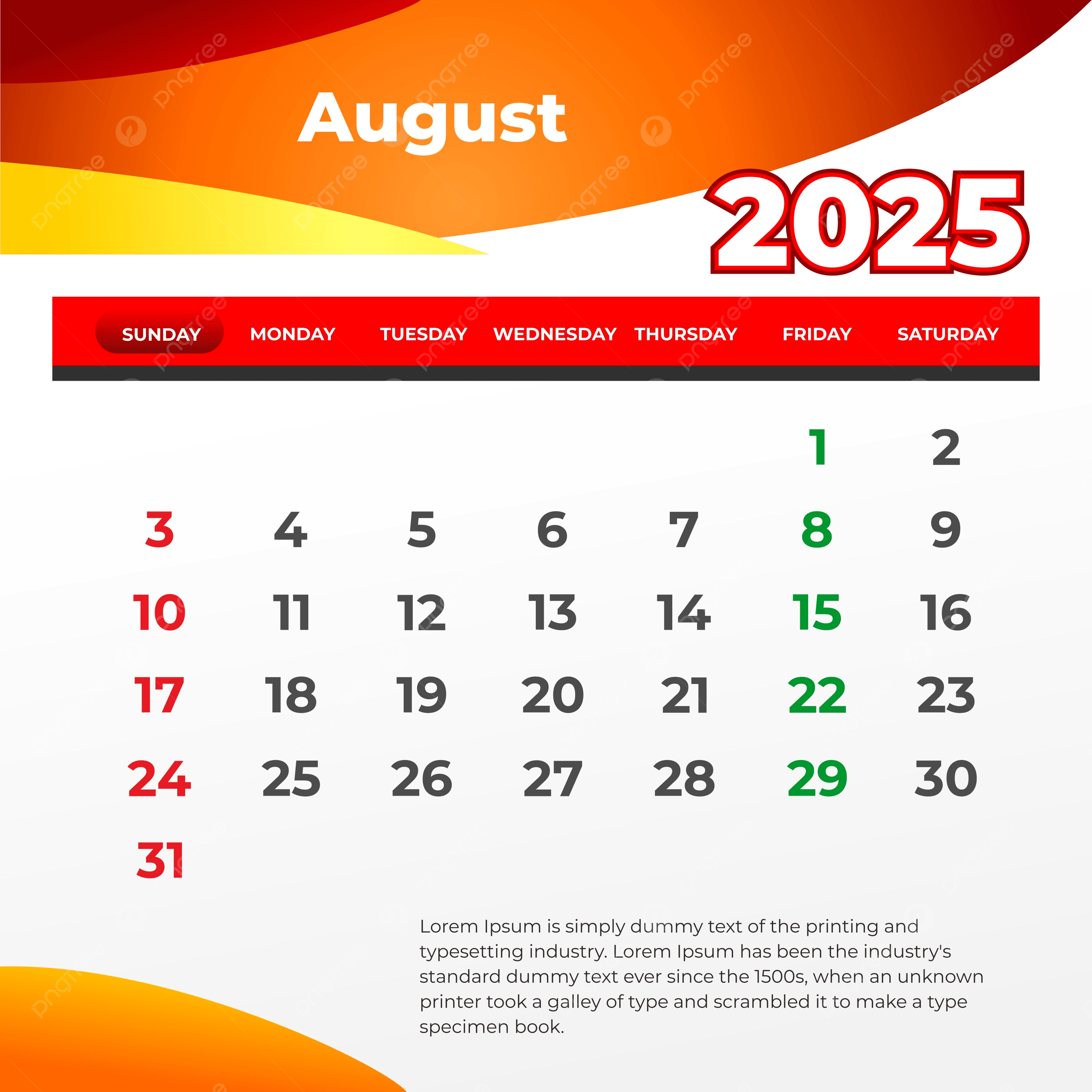 August 2025 Wall Calendar Print And Post On Social Media Vector inside August Social Media Calendar 2025