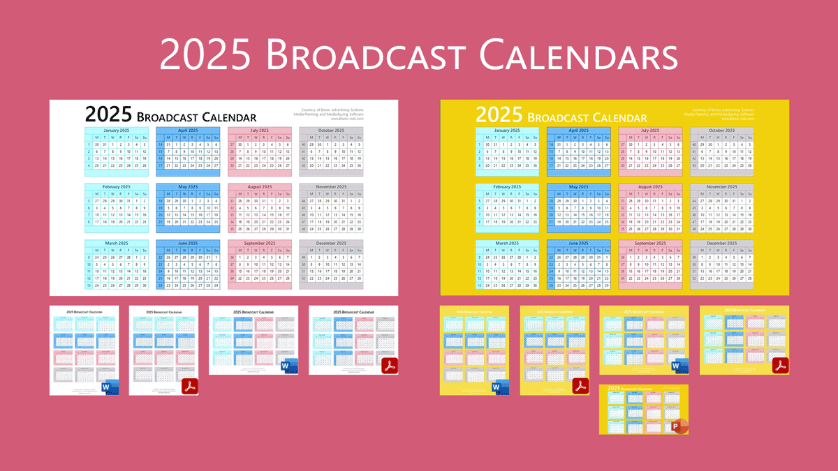 Broadcast Calendar 2025 – Free Downloads – Customizable for Broadcast Calendar 2025 Printable