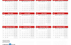 Calendar 2025 pertaining to Printable Calendar 2025 With Week Numbers Uk