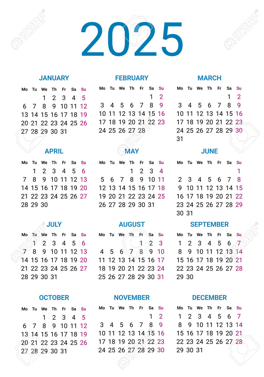 Calendar 2025 Year, Design Template Week Starts On Sunday. Simple with regard to Free Printable Wallet Calendar 2025