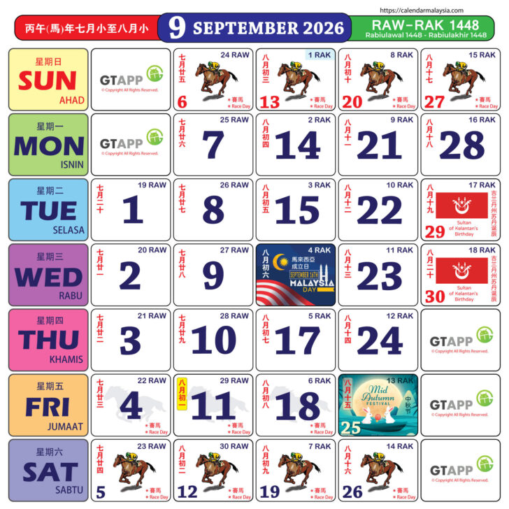 Printable Calendar 2025 Kuda
