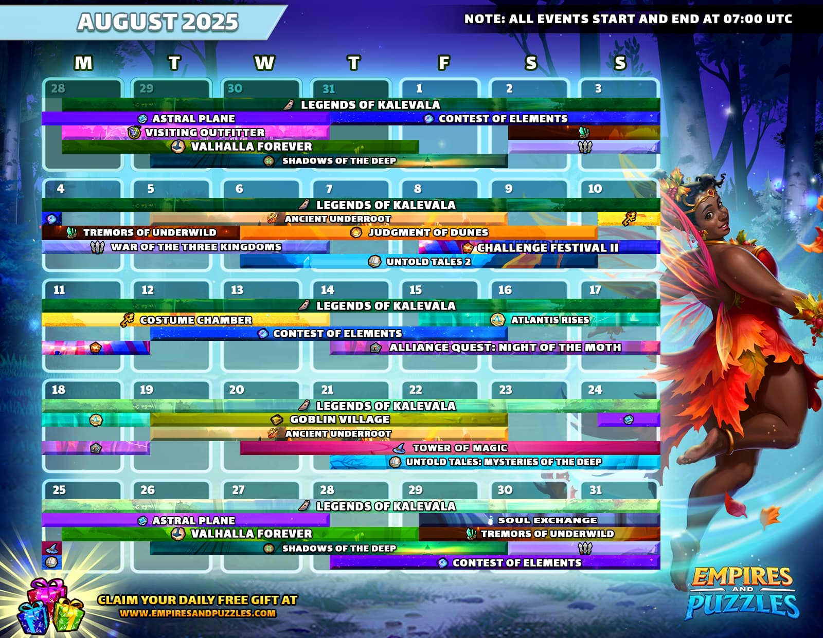Calendar Of Events For August 2025 🗓️ - News &amp;amp; Updates - Empires intended for Calendar of Events For August 2025