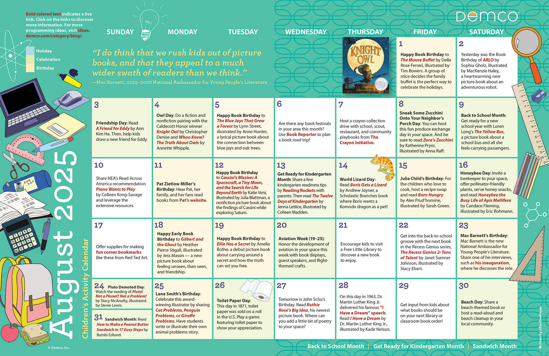 Children&amp;#039;S Activity Calendar: August 2025 in Ideas For August 2025 Calendar