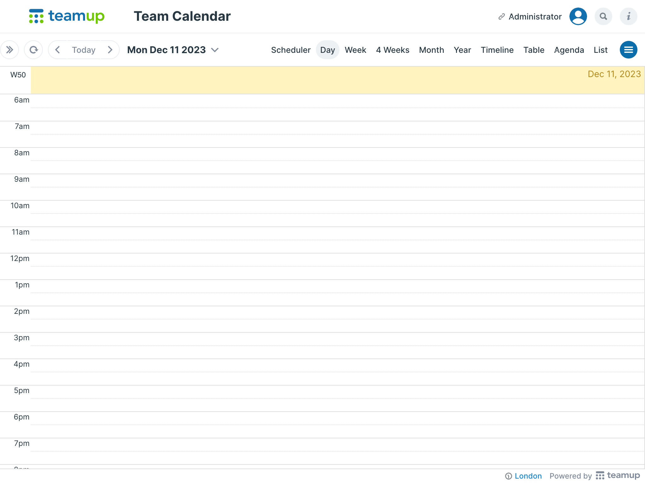 Daily Calendar Templates - Teamup with Free Printable Daily Calendar 2025