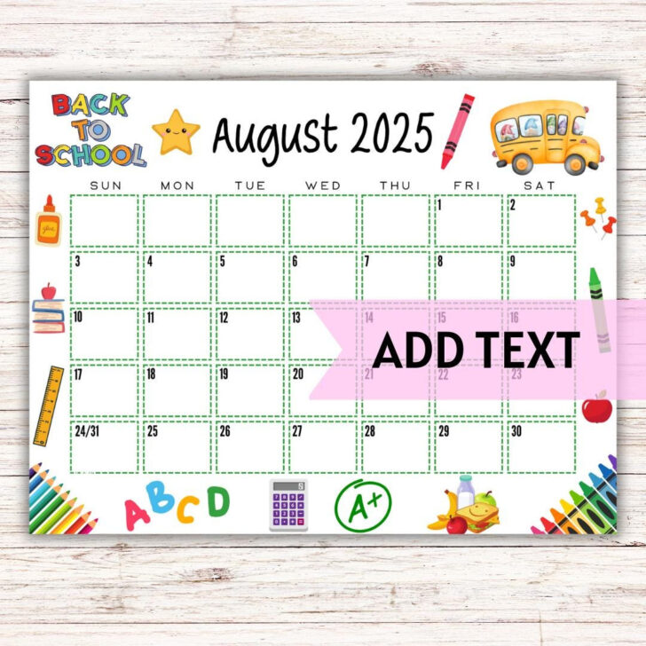 August 2025 Calendar Theme Ideas
