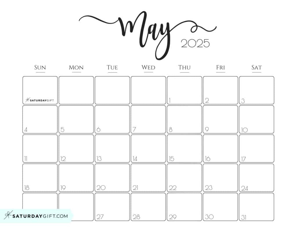 Elegant Printable Calendar 2025Saturdaygift - Readers&amp;#039; Favorite for Printable Calendar 2025 Starting Saturday