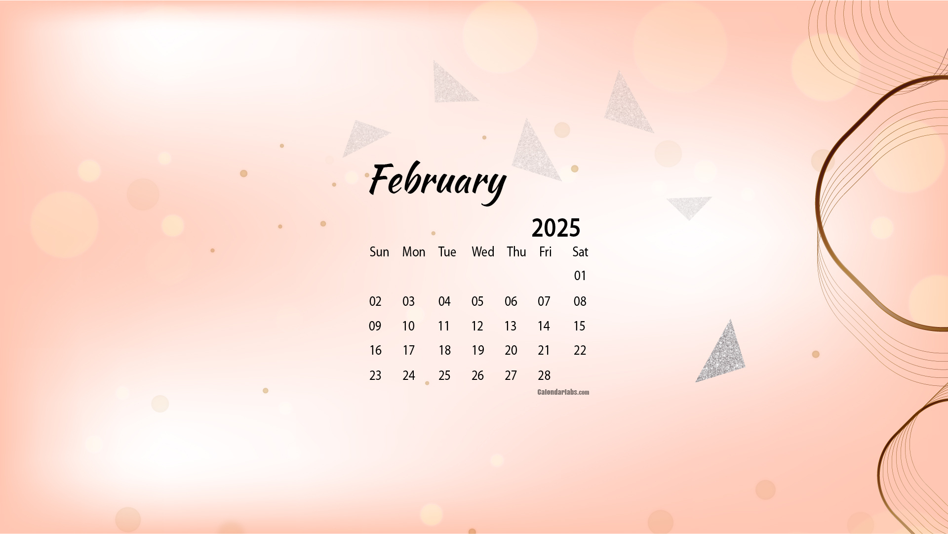 February 2025 Desktop Wallpaper Calendar - Calendarlabs regarding Free Printable Calendar 2025 Calendarlabs