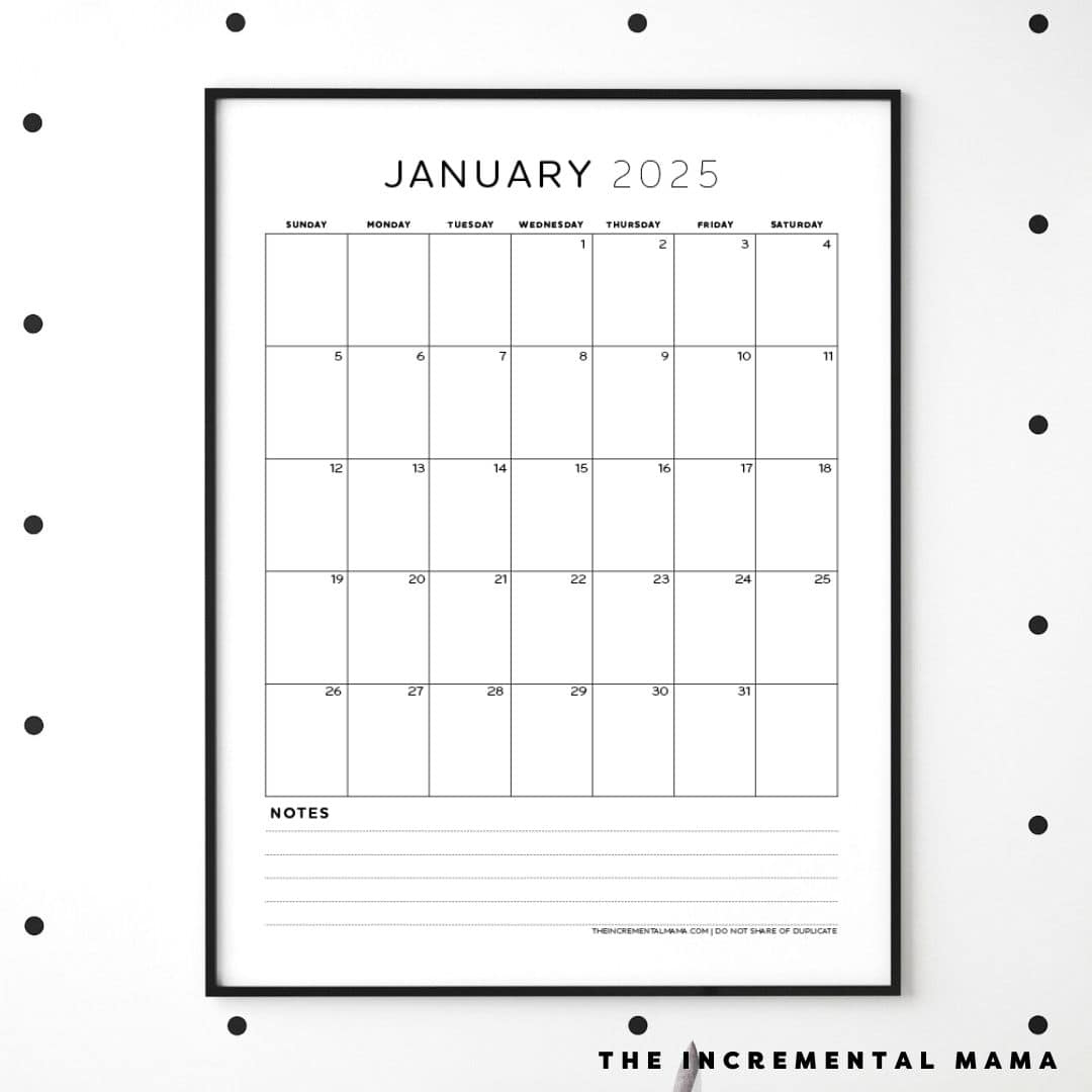 Free 2025 Monthly Calendar Pdf Printable With Lined Section - The with Free Printable 2025 Monthly Calendar with Lines