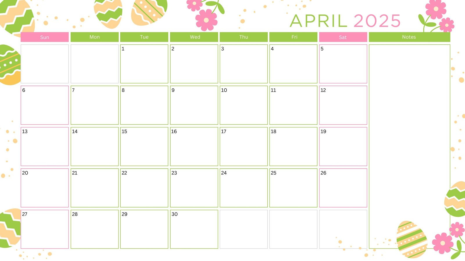 Free And Customizable April 2025 Calendar Templates | Canva regarding Spring 2025 Calendar Printable