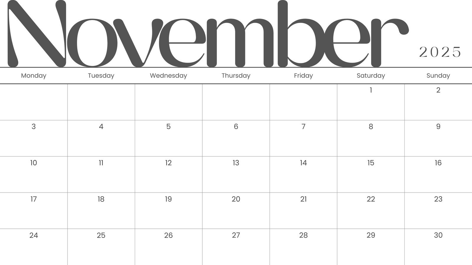 Free And Printable November 2025 Calendar Templates | Canva with Nov 2025 Calendar Printable Free