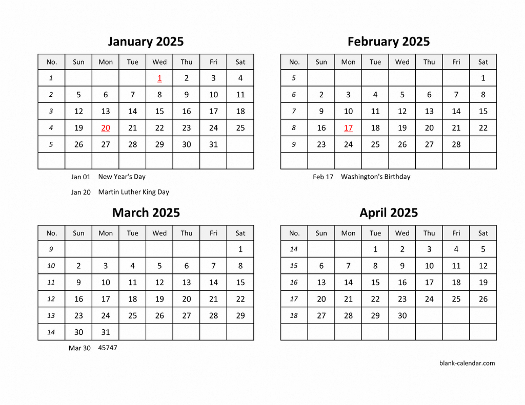 Free Download 2025 Excel Calendar Four Month In Landscape Format with Printable Calendar 2025 4 Month