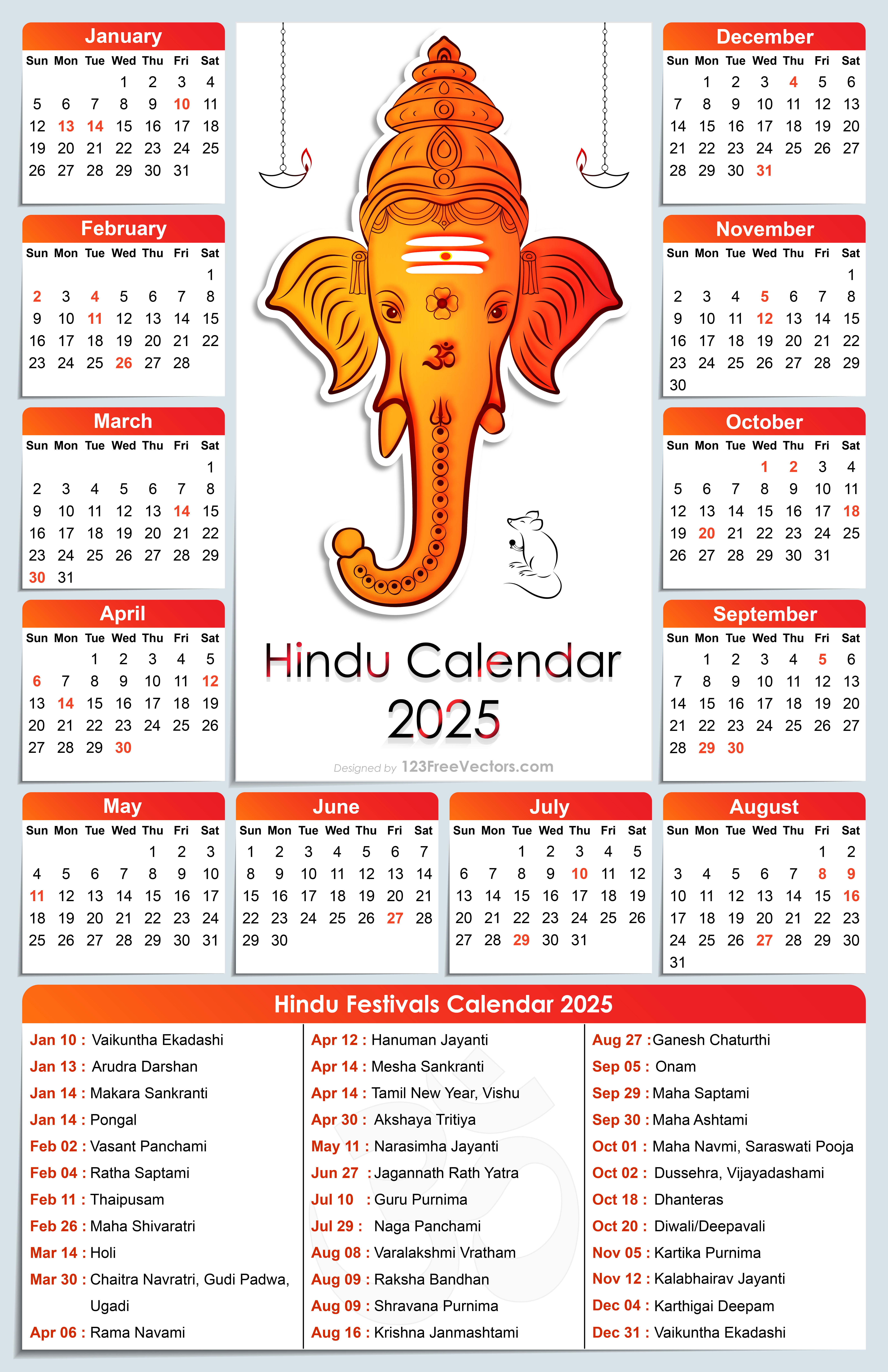 Free Download 2025 Hindu Calendar intended for Printable Calendar 2025 India with Holidays and Festivals with Tithi