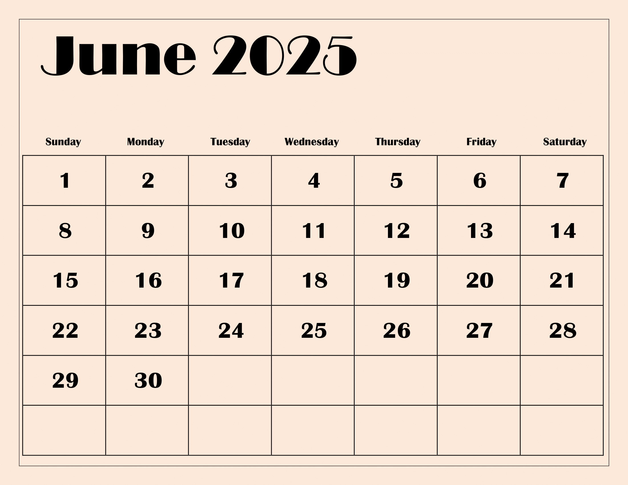 Free June 2025 Calendar Printable Pdf Template With Holidays intended for Printable Calendar 2025 Monthly June