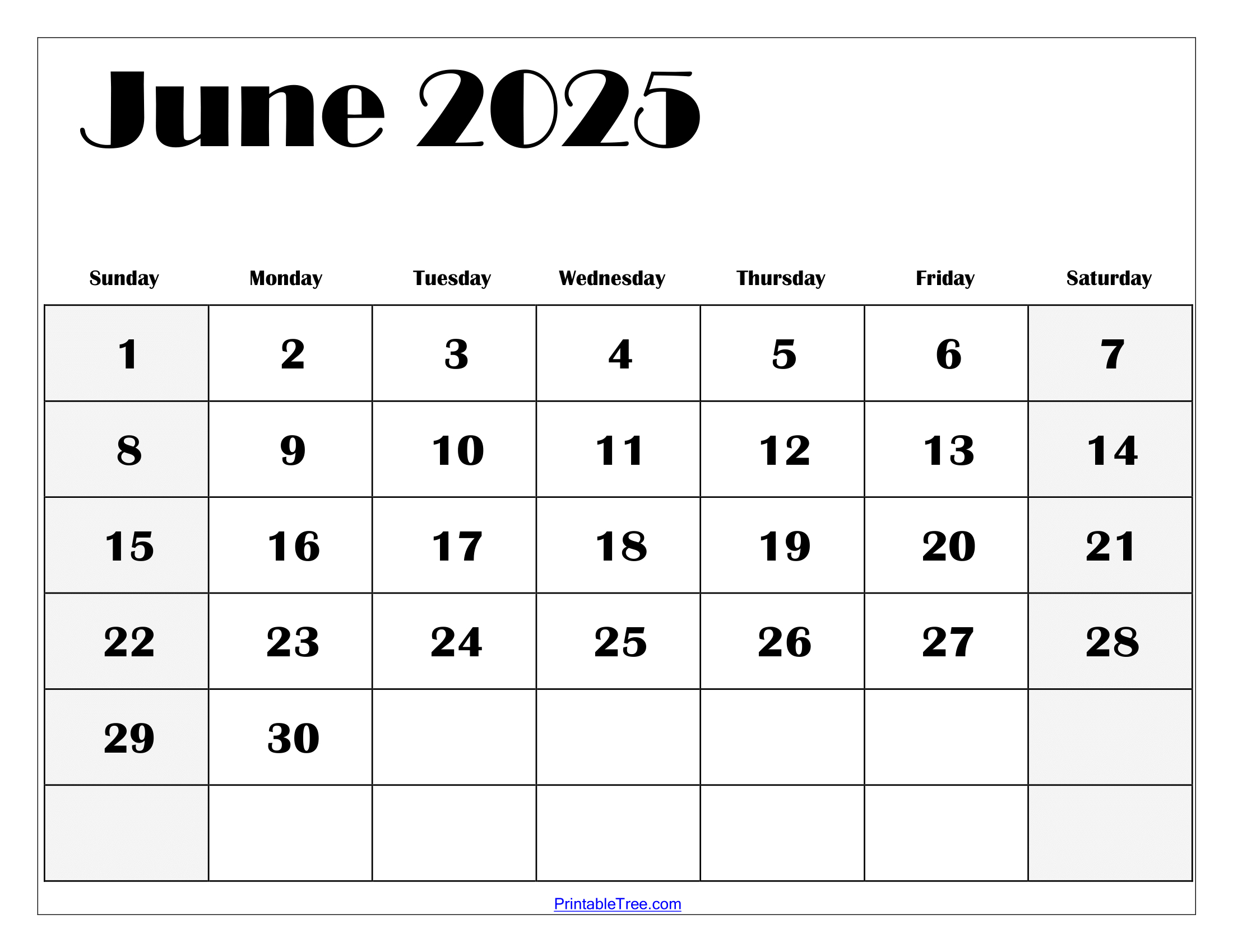 Free June 2025 Calendar Printable Pdf Template With Holidays pertaining to June - August 2025 Calendar