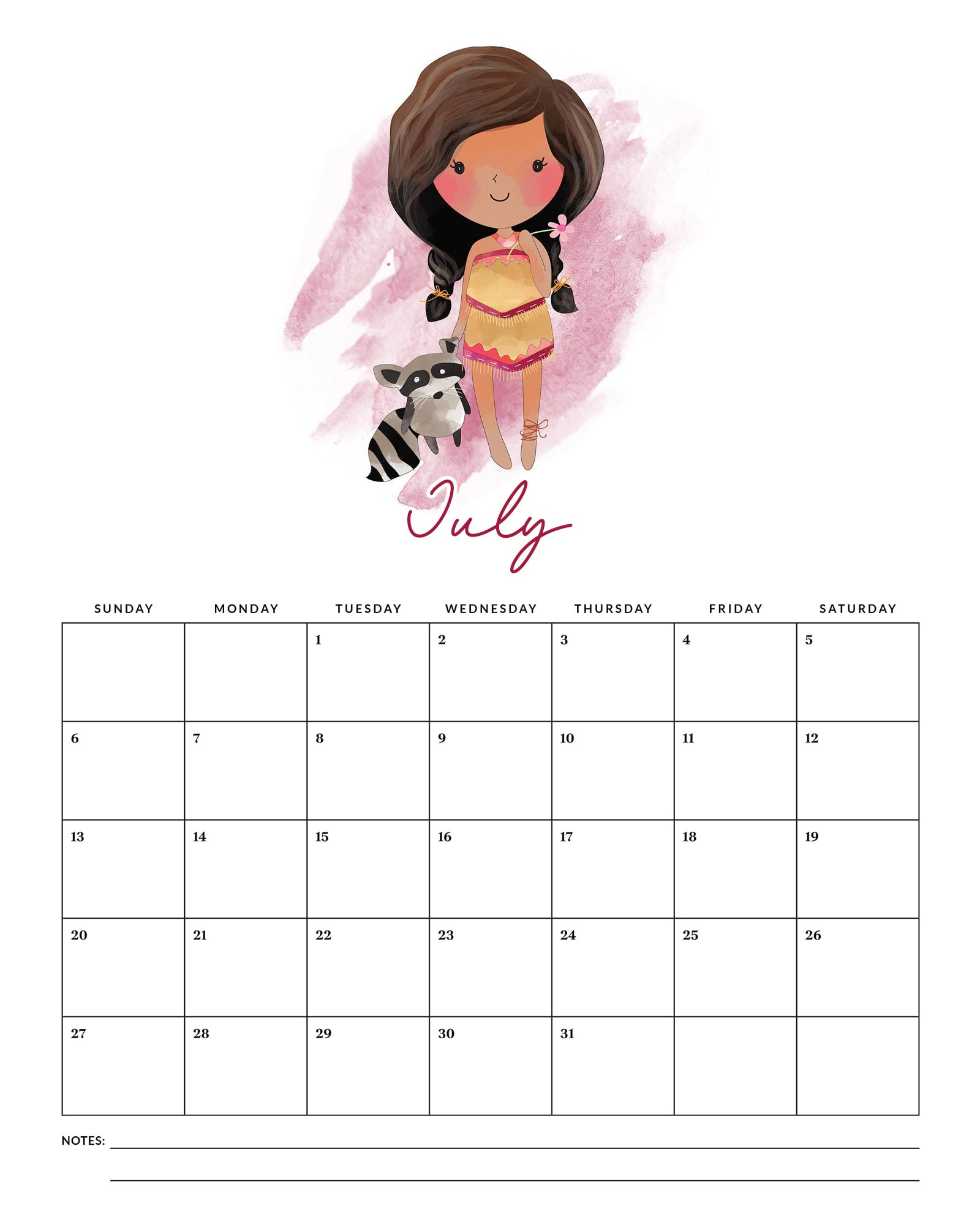 Free Printable 2025 Princess Calendar - The Cottage Market within Printable Calendar 2025 Disney
