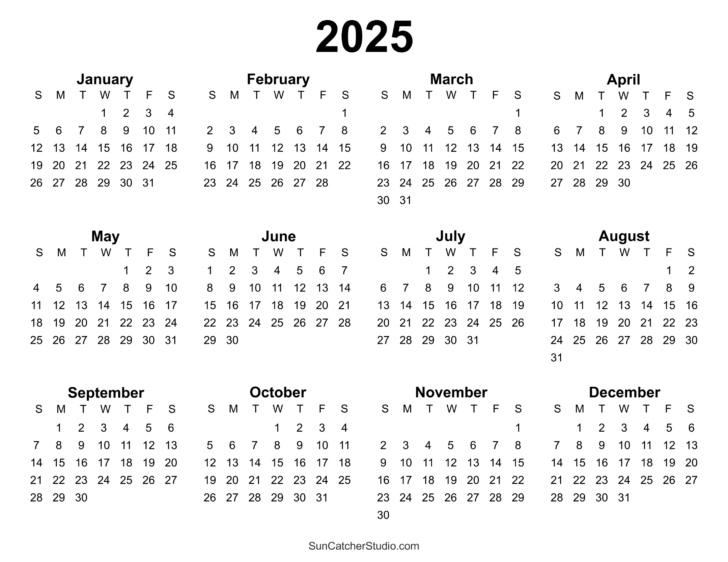 Free Calendar For 2025 Printable