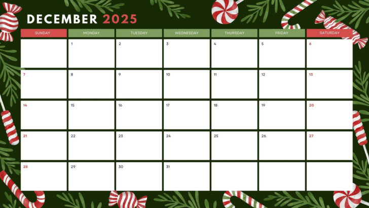 December Printable Calendar 2025