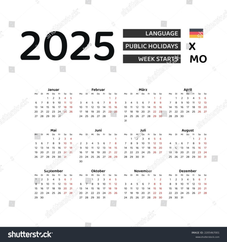 Printable Calendar 2025 Germany