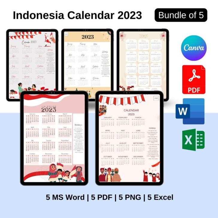 Printable Calendar 2025 with Holidays Indonesia